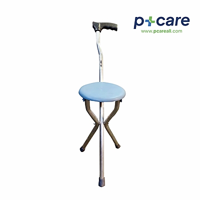 Seat Cum Walking Stick L Grip