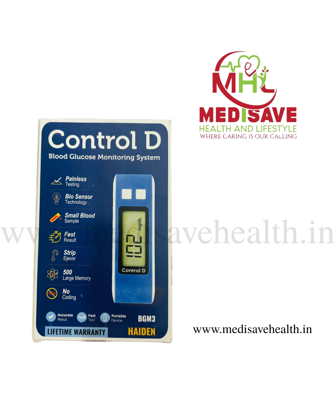 Glucometer kit with 25 strips