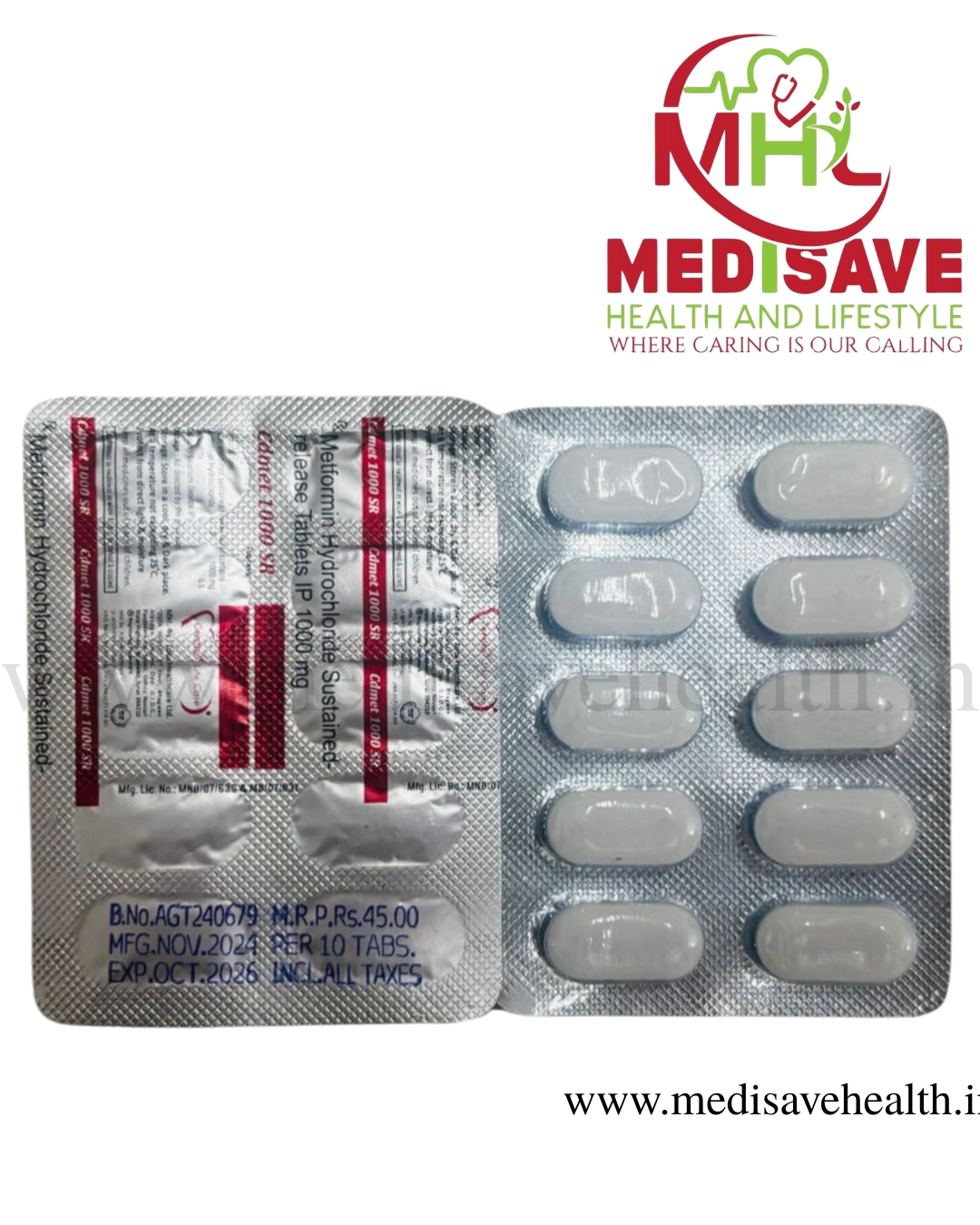 Cdmet 1000 SR Tablet (1*10) Cdmet 1000 SR Tablet (1*10)
