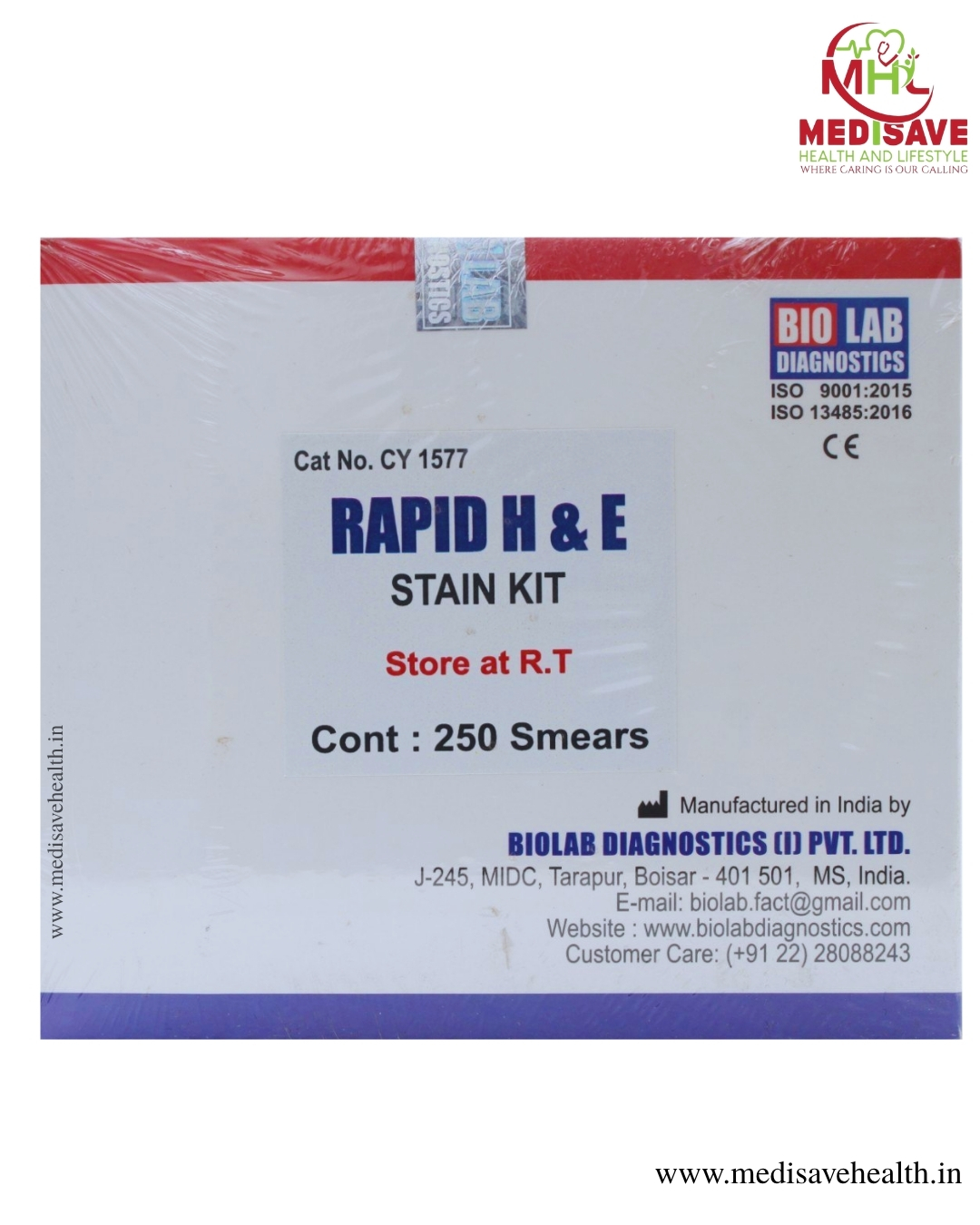 Rapid H&E staining kit 250 test - BIOLAB