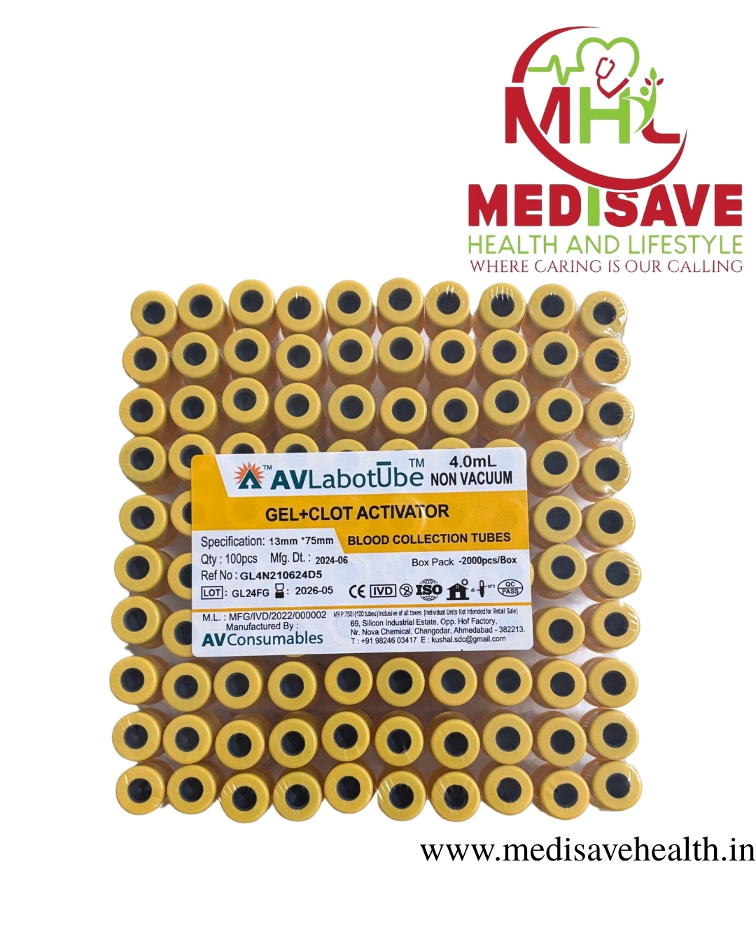 NON VACCUM GEL+CLOT 4 ML WITH SAFETY CAP TUBES