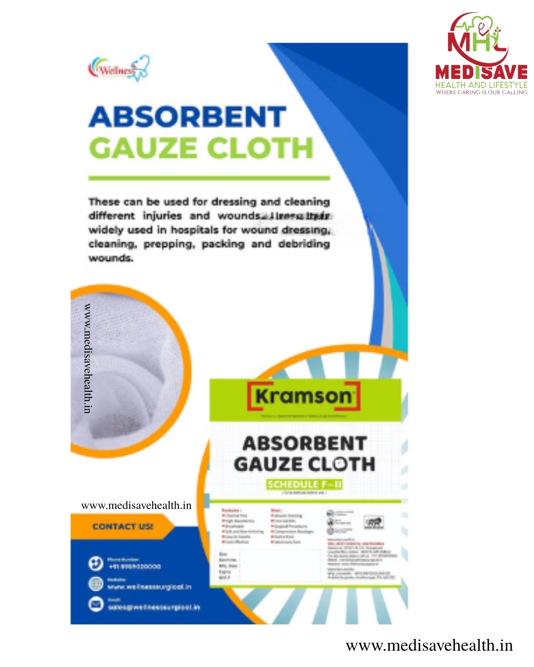 GAUZE CLOTH(33 TPI )- WELLNESS GAUZE CLOTH(33 TPI )- WELLNESS