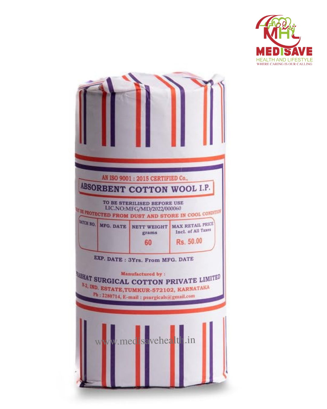 Non Absorbent Cotton Wool IP 500 Gm Non Absorbent Cotton Wool IP 500 Gm