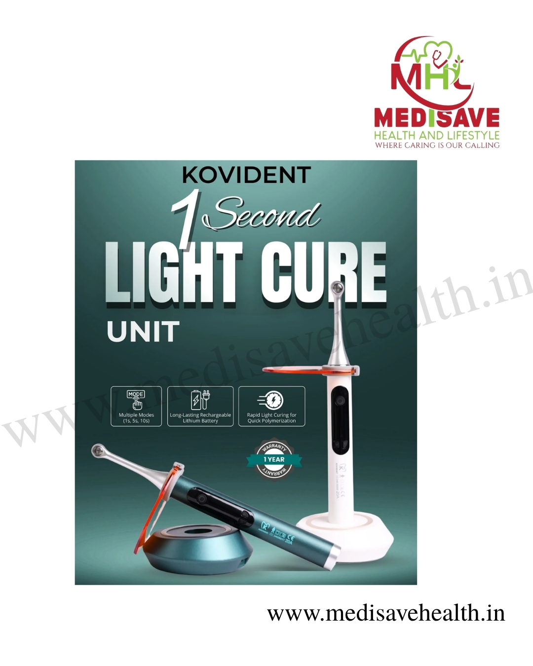Curing Light (1 Sec) White - KOVIDENT