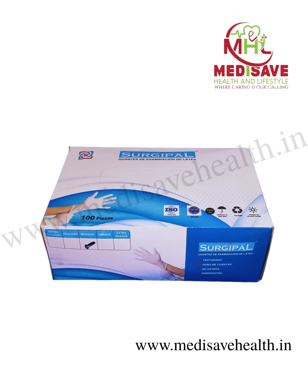 Nitrile Examination Gloves-M - SURGIPAL