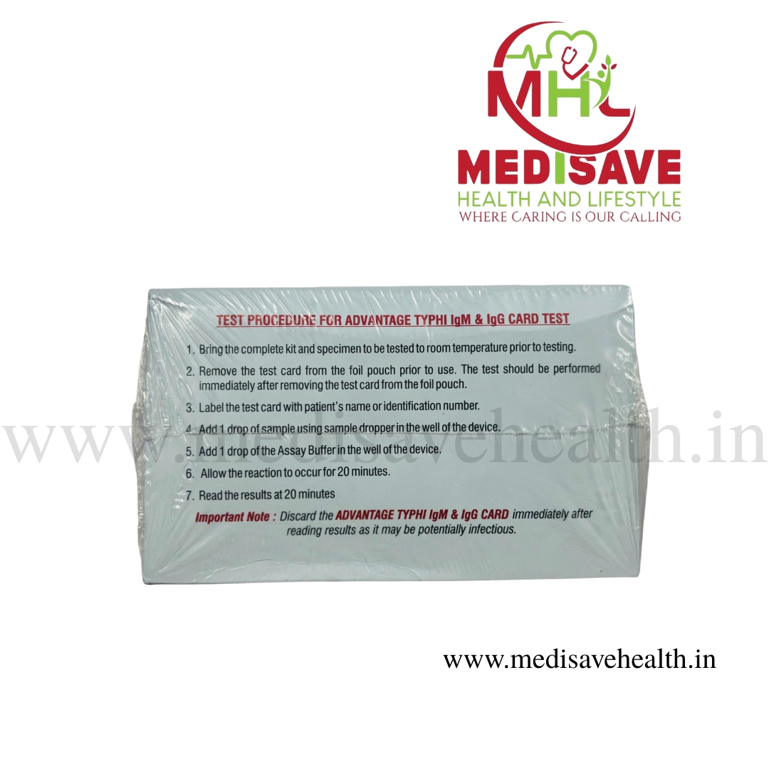 Advantage Typhi IgM & IgG Card - J mitra Advantage Typhi IgM & IgG Card - J mitra