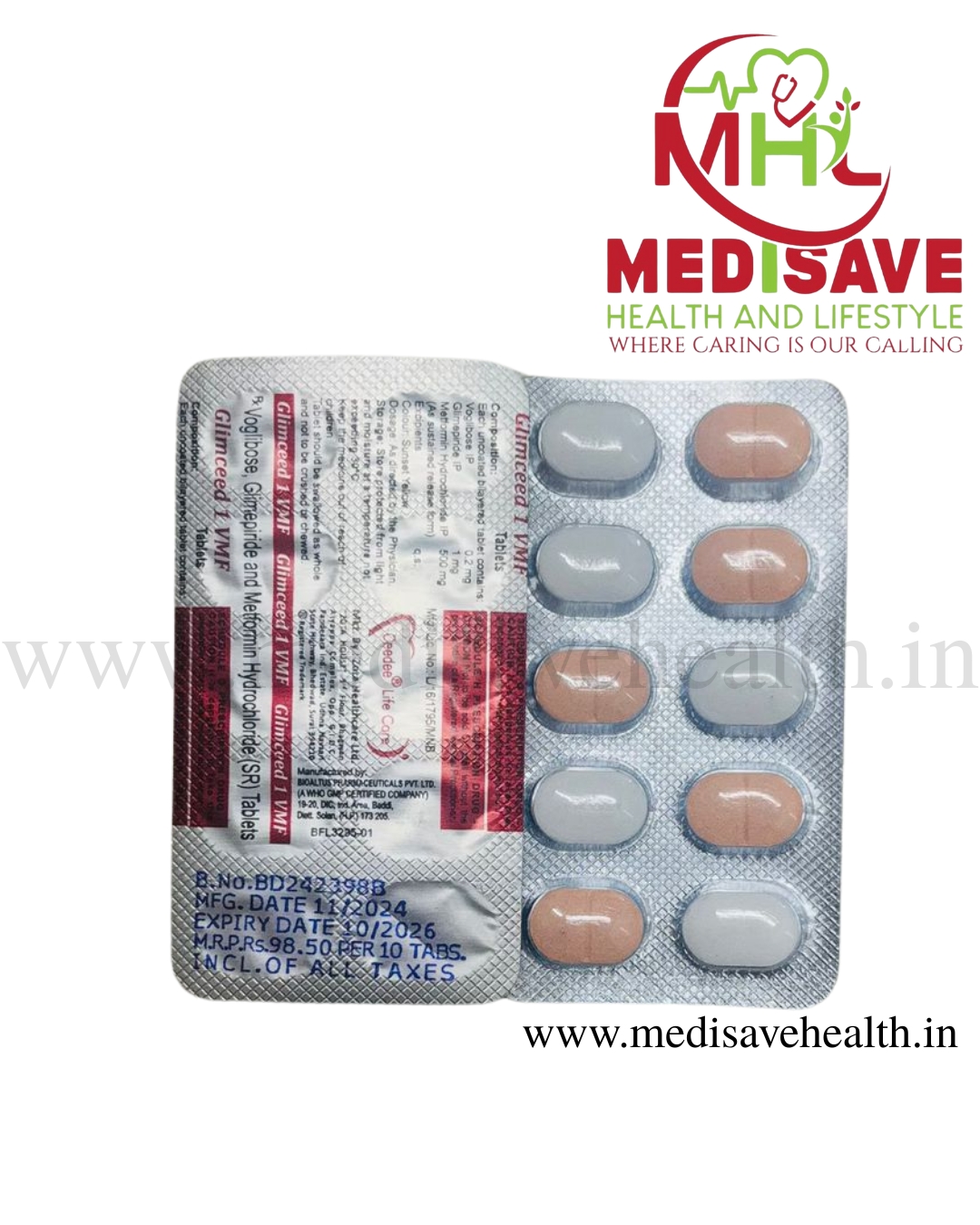 Glimceed 1 VMF Tablet (1*10) Glimceed 1 VMF Tablet (1*10)