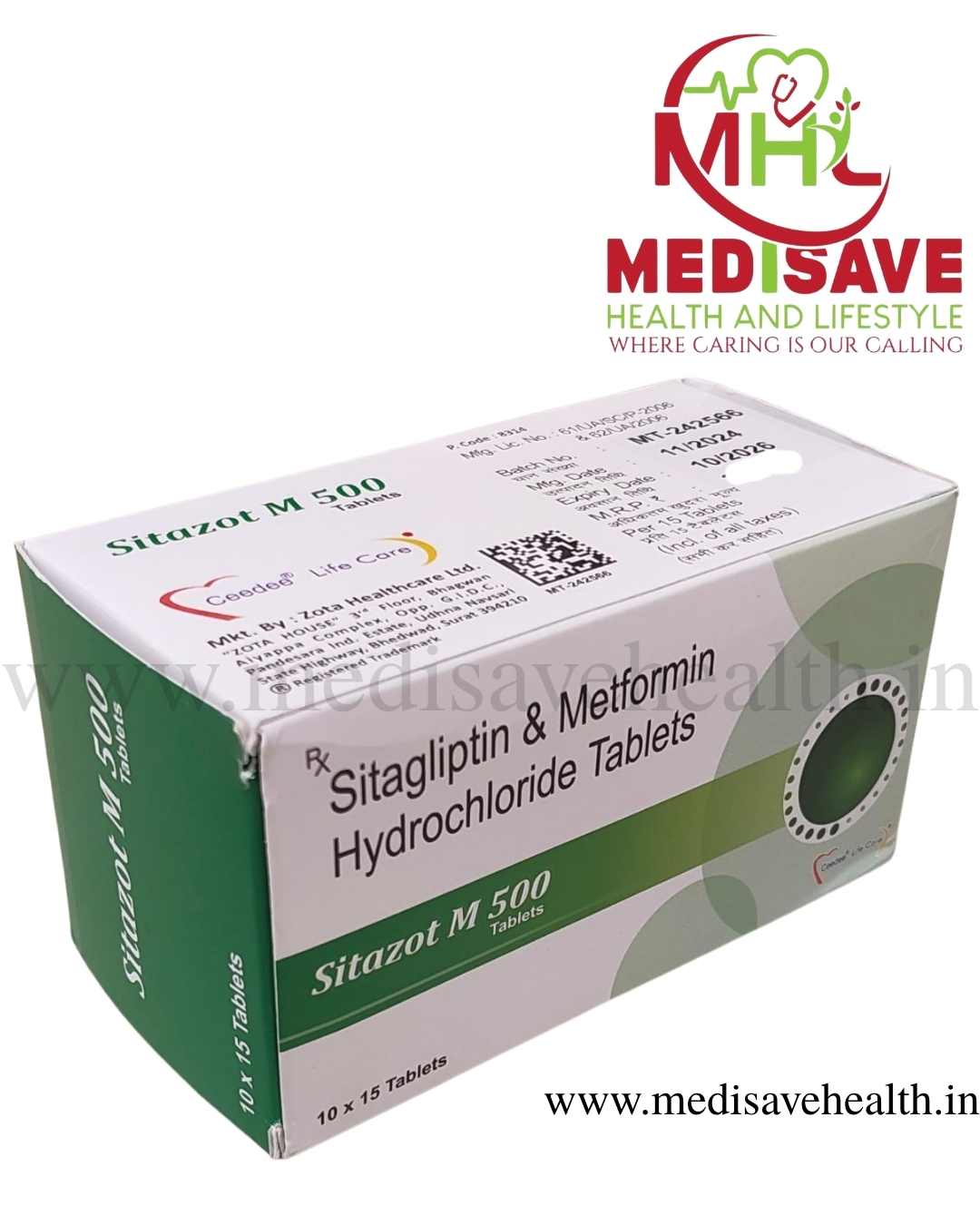 Sitazot M 500 Tablet (1*15) Sitazot M 500 Tablet (1*15)