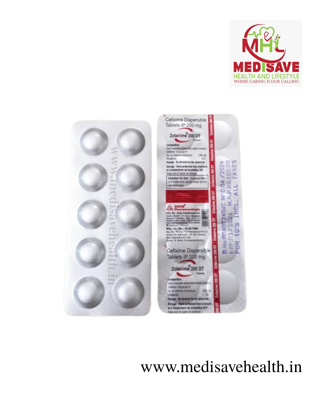 Zotaxime 200 DT Tablet (1*10)