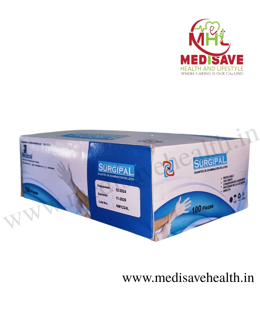 Nitrile Examination Gloves-M - SURGIPAL