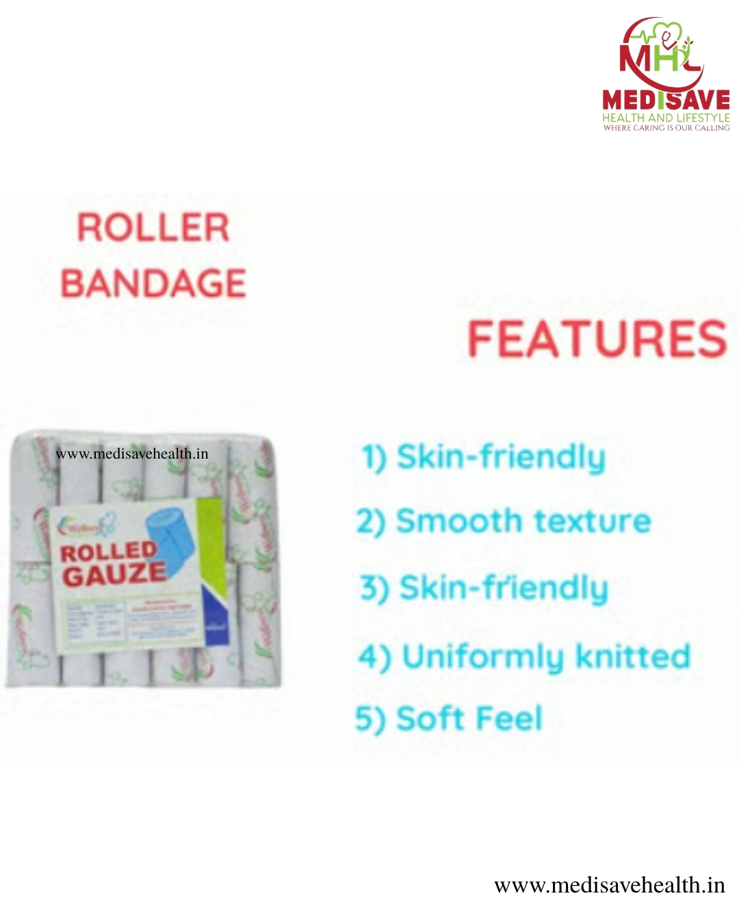 GAUZE BANDAGE(44TPI)-(12 U)- WELLNESS