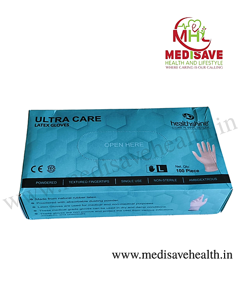 Powdered Latex Examination Gloves M - Healthshine