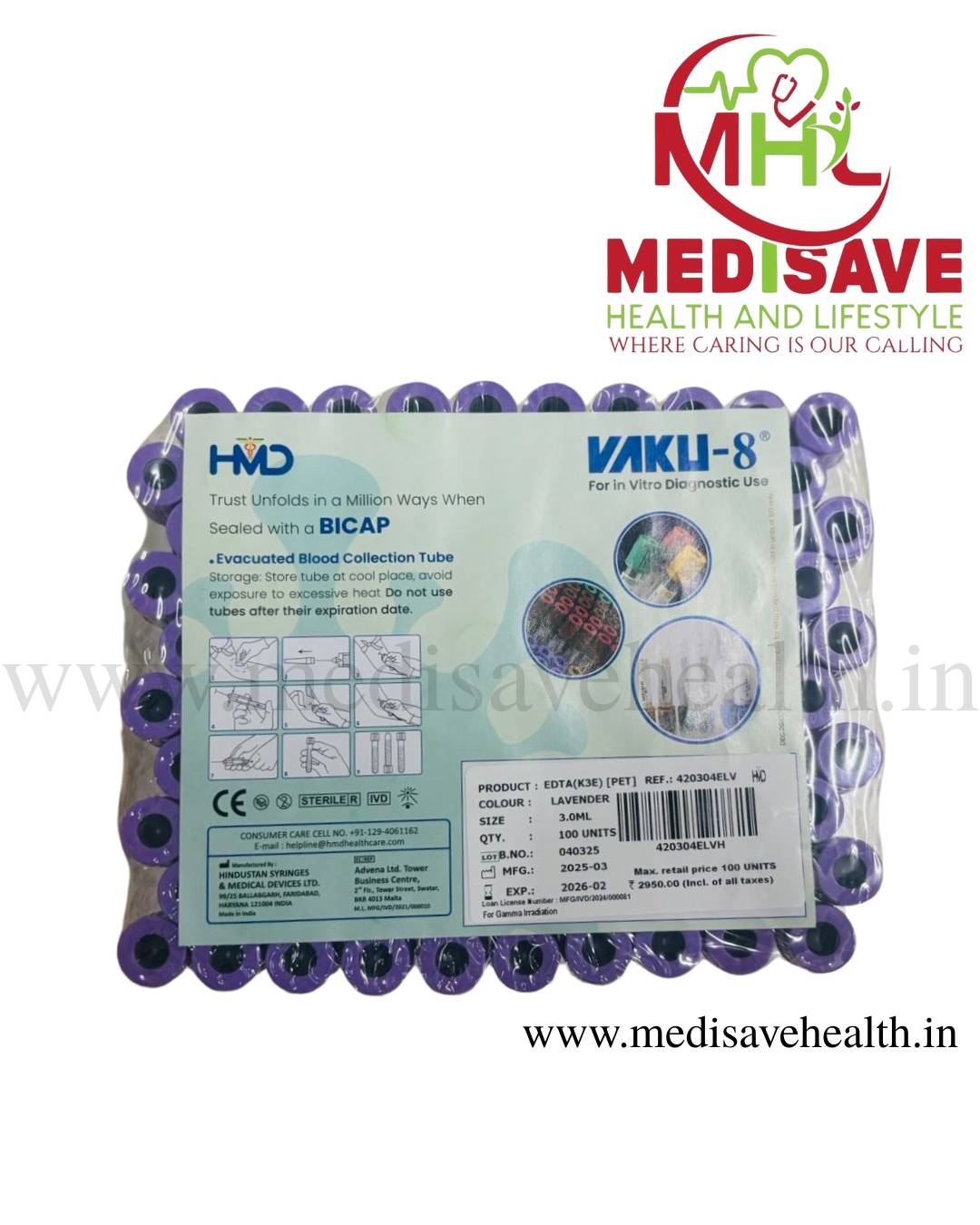 EDTA(K3)HAEMATOLOGY VACUTAINER-HMD