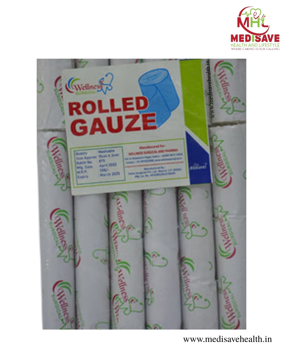 GAUZE BANDAGE(44 TPI)- (10 U) - WELLNESS