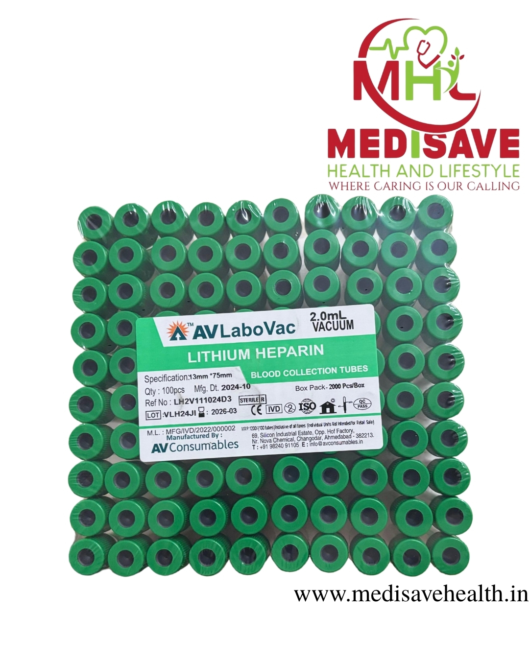  LITHIUM HEPARIN VACCUM TUBES 