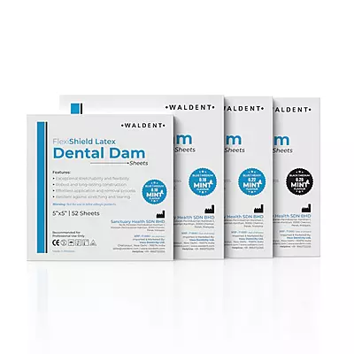 Waldent FlexiShield Rubber Dam Sheets Blue Waldent FlexiShield Rubber Dam Sheets Blue