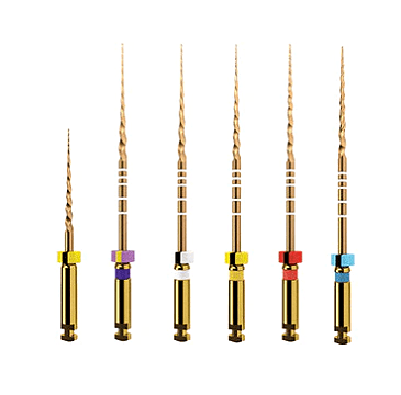 Waldent Premium Taper Gold Rotary Files - 19mm Waldent Premium Taper Gold Rotary Files - 19mm