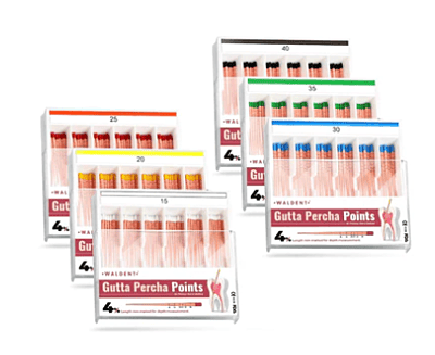 Waldent Gutta Percha Points 4% (Length Marked) Waldent Gutta Percha Points 4% (Length Marked)