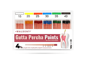 Waldent Gutta Percha Points 4% (Length Marked) Waldent Gutta Percha Points 4% (Length Marked)