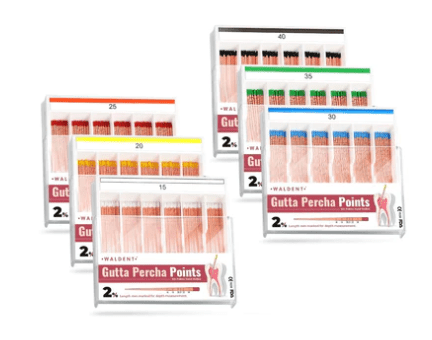 Waldent Gutta Percha Points 2% (Length Marked) Waldent Gutta Percha Points 2% (Length Marked)