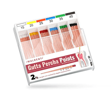 Waldent Gutta Percha Points 2% (Length Marked) Waldent Gutta Percha Points 2% (Length Marked)