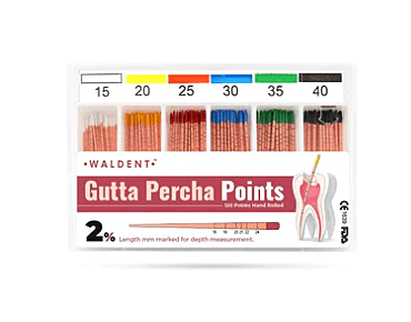 Waldent Gutta Percha Points 2% (Length Marked) Waldent Gutta Percha Points 2% (Length Marked)