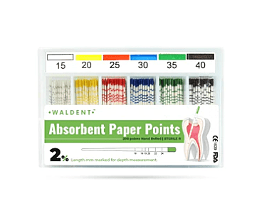 Waldent Paper Points 2% (Length Marked) Waldent Paper Points 2% (Length Marked)