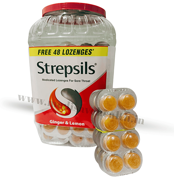 Strepsils Ginger & Lemon Lozenges Jar
