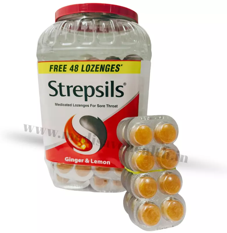 Strepsils Ginger & Lemon Lozenges Jar