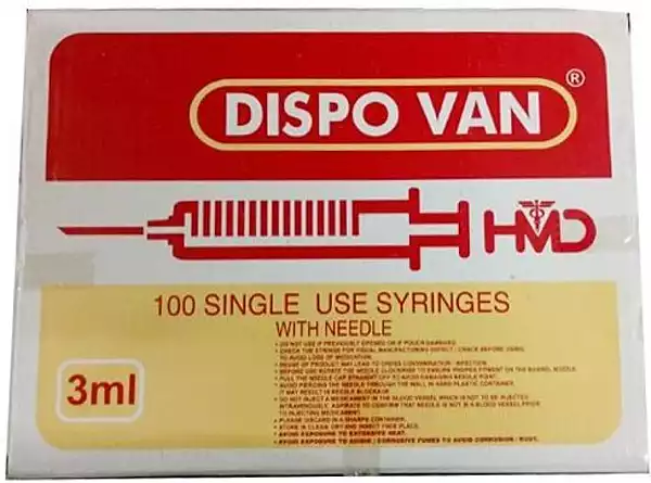 3ml Syringe with 24G Needle