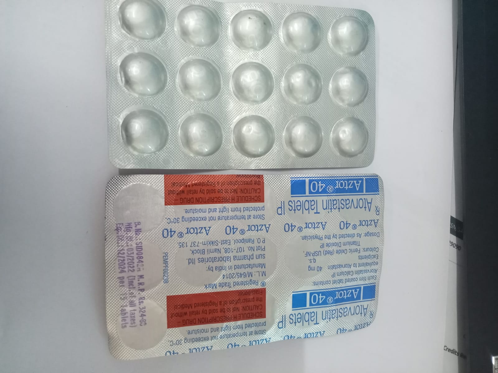 AZTOR 40MG TAB 15&grave;S