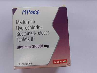 GLYCIMEP SR 500MG TAB 10'T