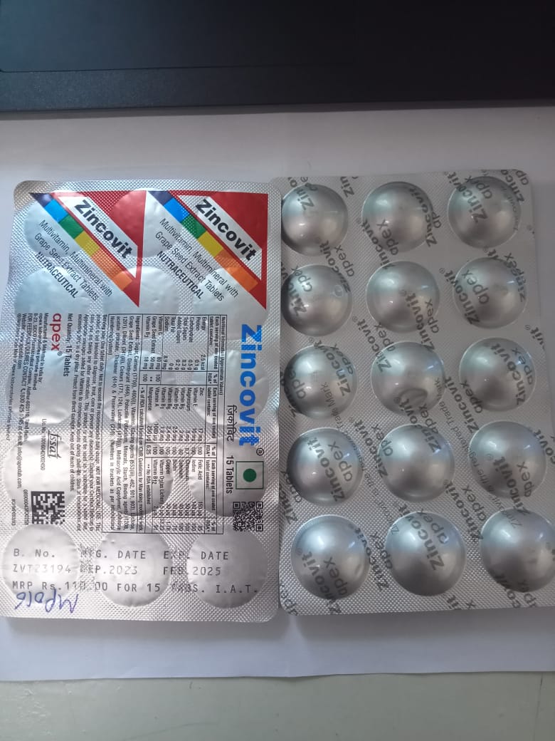 ZINCOVIT TAB 15'T