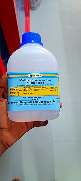 Methanol Acetone Free 500 ml - Spectrum