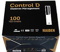 CONTROL D GLUCOMETER 100 TEST STRIPS