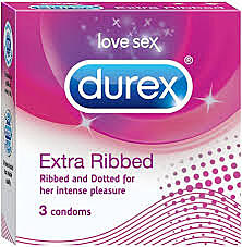 Durex Extra Ribbed Condoms - 3N