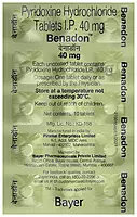 BENADON 40MG TAB 10&grave;S