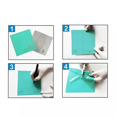 Waldent Rubber Dam Template Sheet (16/140) Waldent Rubber Dam Template Sheet (16/140)