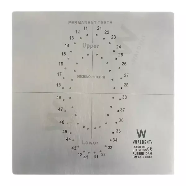 Waldent Rubber Dam Template Sheet (16/140) Waldent Rubber Dam Template Sheet (16/140)