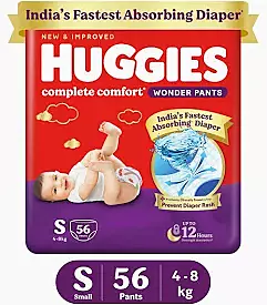 Huggies WP Small Diapers (4–8 Kg) – 56P